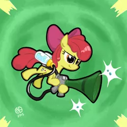 Size: 2048x2048 | Tagged: apple bloom, artist:qzygugu, bloom and gloom, derpibooru import, pest control gear, pest pony, safe, solo, twitbuster apple bloom