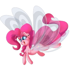 Size: 3000x2738 | Tagged: artist:madacon, breezie, breeziefied, breezie pie, chest fluff, cute, derpibooru import, diapinkes, ear fluff, newbie artist training grounds, open mouth, pinkie pie, safe, simple background, solo, transformed, transparent background