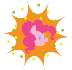 Size: 425x412 | Tagged: artist:quoting_mungo, bust, confetti, derpibooru import, pinkie pie, portrait, safe, simple, simple background, solo, transparent background, vector