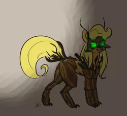 Size: 5500x5000 | Tagged: absurd resolution, applejack, artist:ogaraorcynder, derpibooru import, gradient background, original species, safe, solo, species swap, timberjack, timber pony, timber wolf, timber wolfified