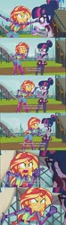 Size: 640x2152 | Tagged: safe, derpibooru import, edit, edited screencap, screencap, sci-twi, sunset shimmer, twilight sparkle, equestria girls, friendship games, caption, meme, meme origin, sunset yells at twilight