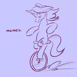Size: 1000x1000 | Tagged: artist:goat train, dat boi, derpibooru import, meme, monochrome, oc, oc:gloomy, safe, sketch, solo, this will end in tears, unicycle, unofficial characters only