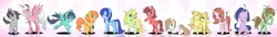 Size: 2938x400 | Tagged: safe, artist:44gomi, derpibooru import, oc, ponified, unofficial characters only, alicorn, earth pony, pegasus, pony, rabbit, unicorn, ami futami, animal, azusa miura, chihaya kisaragi, female, haruka amami, hibiki ganaha, idolmaster, iori minase, makoto kikuchi, mami futami, mare, miki hoshii, pixiv, prone, rearing, ritsuko akizuki, shijou takane, yayoi takatsuki, yukiho hagiwara