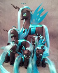 Size: 1024x1285 | Tagged: artist:hannaliten, brushable, changeling, changeling queen, custom, cute, cutealis, derpibooru import, female, figure, filly, irl, mare, nymph, photo, queen chrysalis, safe, solo, toy, younger