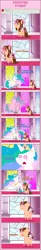 Size: 1205x7296 | Tagged: suggestive, artist:estories, derpibooru import, princess celestia, oc, oc:think pink, oc:think pinkie, comic, licking, magic, pointy ponies, rule 63, self ponidox, tongue out