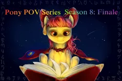 Size: 1500x1000 | Tagged: apple bloom, artist:cuttledreams, book, derpibooru import, ear piercing, earring, jewelry, piercing, pony pov series, safe