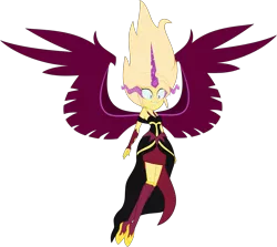 Size: 5575x4969 | Tagged: safe, artist:orin331, derpibooru import, oc, oc:dark shine, unofficial characters only, equestria girls, absurd resolution, clothes, dark magic, dress, equestria girls-ified, evil, flash puppet, midnight sparkle, midnight-ified, simple background, sleeveless, solo, sombra eyes, transparent background