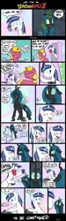 Size: 1237x4141 | Tagged: dead source, suggestive, artist:shoutingisfun, derpibooru import, queen chrysalis, shining armor, changeling, changeling queen, pony, unicorn, 4chan, :o, bag, bait and switch, bedroom eyes, comic, condom, confused, descriptive noise, disguise, disguised changeling, dork, eye contact, eyes closed, fangs, female, floppy ears, friday night, frown, hyperspace hyperwars, innocent, levitation, lidded eyes, looking at each other, lube, magic, male, mare, meme, misunderstanding, mobile phone, nervous, one eye closed, open mouth, phone, sexually oblivious, shining armor is a goddamn moron, smiling, smirk, stallion, sweat, telekinesis, wide eyes, wink
