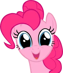 Size: 10227x11924 | Tagged: absurd resolution, artist:cyanlightning, cute, derpibooru import, diapinkes, faic, happy, looking at you, open mouth, pinkie apple pie, pinkie pie, safe, simple background, smiling, solo, transparent background, vector