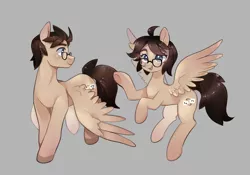 Size: 1000x700 | Tagged: artist:lemonheart, derpibooru import, glasses, oc, safe, spread wings, unofficial characters only