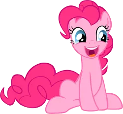 Size: 11556x10670 | Tagged: absurd resolution, artist:cyanlightning, cute, derpibooru import, diapinkes, faic, hearthbreakers, pie family home, pinkie pie, safe, simple background, sitting, solo, transparent background, vector