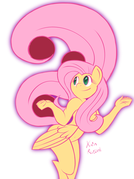 Size: 3000x4000 | Tagged: anthro, artist:xain-russell, ball, belly button, butt wings, derpibooru import, fluttershy, prehensile tail, questionable, sketch, solo, unguligrade anthro