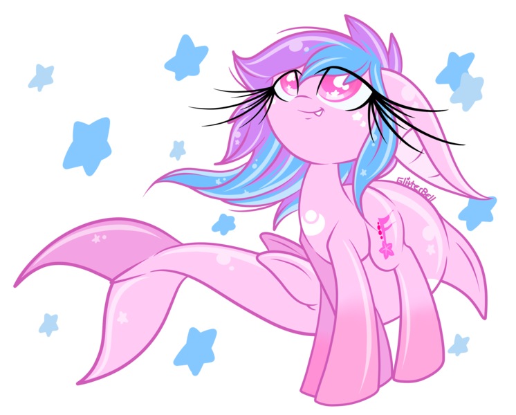 Size: 2500x2010 | Tagged: safe, artist:starlightlore, derpibooru import, oc, unofficial characters only, original species, shark pony, simple background, solo, starry eyes, transparent background, wingding eyes