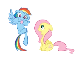 Size: 962x764 | Tagged: safe, artist:howlingwind14, derpibooru import, fluttershy, rainbow dash, cute, dashabetes, shyabetes