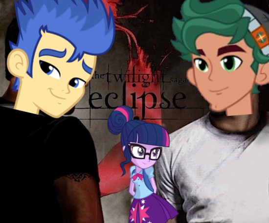 Size: 550x456 | Tagged: safe, derpibooru import, flash sentry, sci-twi, timber spruce, twilight sparkle, equestria girls, legend of everfree, bella swan, eclipse, edward cullen, exploitable meme, female, flashlight, jacob black, male, meme, sciflash, scitimberflash, shipping, straight, timbertwi, twilight (series), waifu thief