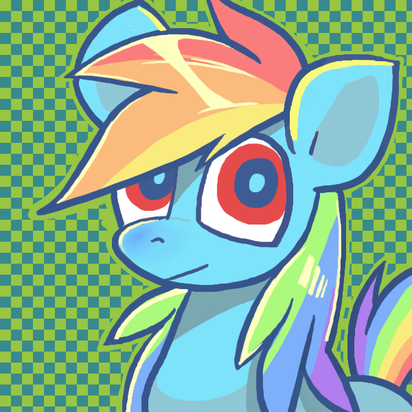 Size: 600x600 | Tagged: safe, artist:ziznine69, derpibooru import, rainbow dash, solo