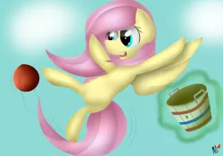 Size: 1000x700 | Tagged: artist:coolpup126, buckball season, derpibooru import, fluttershy, safe, solo