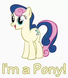 Size: 403x459 | Tagged: artist needed, safe, derpibooru import, bon bon, sweetie drops, pony, captain obvious, citation needed, shaped like itself, simple background, solo, truth, white background, you don't say