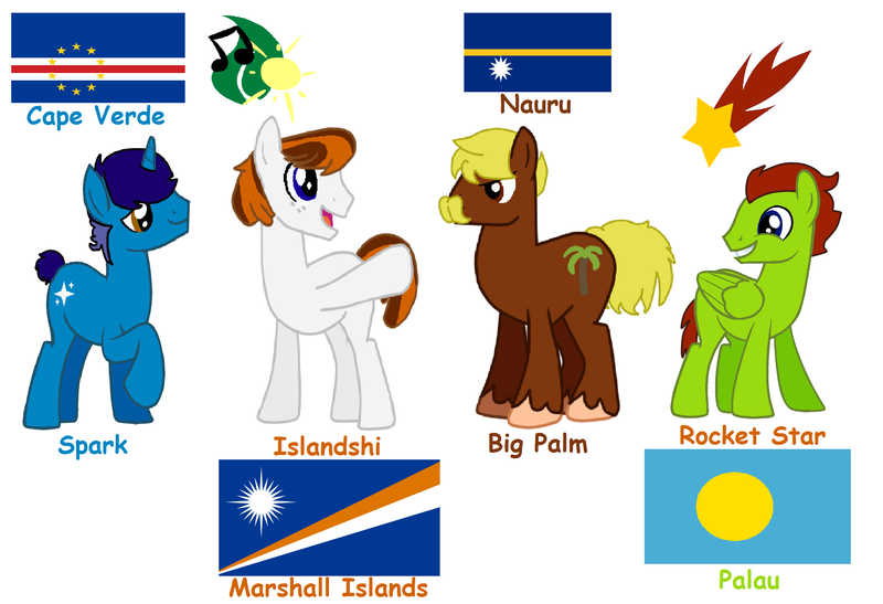 Size: 2276x1556 | Tagged: artist:cubasandwichpl, cape verde, derpibooru import, marshall islands, nauru, oc, palau, safe, unofficial characters only