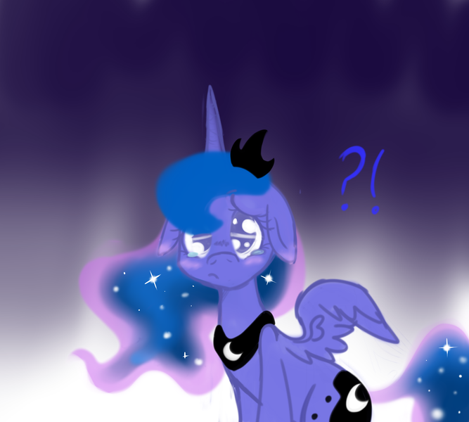 Size: 2880x2592 | Tagged: artist:lazyfanartist, blushing, crying, derpibooru import, floppy ears, princess luna, sad, safe, solo