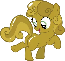 Size: 6879x6476 | Tagged: safe, artist:riokenng3, derpibooru import, sweetie belle, pony, unicorn, one bad apple, absurd resolution, covered, luster dust, plot, simple background, solo, sweetie gold, transparent background, vector