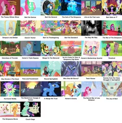 Size: 2048x2060 | Tagged: safe, derpibooru import, edit, edited screencap, screencap, apple bloom, applejack, big macintosh, bon bon, doctor whooves, flam, flim, fluttershy, lyra heartstrings, madame le flour, ms. harshwhinny, nightmare moon, pinkie pie, pipsqueak, rainbow dash, rarity, scootaloo, sweetie drops, time turner, twilight sparkle, twilight sparkle (alicorn), zephyr breeze, alicorn, earth pony, pony, 28 pranks later, a friend in deed, dungeons and discords, flight to the finish, flutter brutter, friendship is magic, it ain't easy being breezies, lesson zero, newbie dash, party of one, party pooped, pinkie apple pie, read it and weep, slice of life (episode), sonic rainboom (episode), sweet and elite, the best night ever, the cart before the ponies, the cutie map, the cutie pox, the cutie re-mark, the return of harmony, the super speedy cider squeezy 6000, too many pinkie pies, twilight time, wonderbolts academy, chart, comparison, comparison chart, homer's enemy, male, mane six, meme, pinkamena diane pie, sitting, sitting lyra, stallion, the simpsons, the simpsons movie, wall of tags
