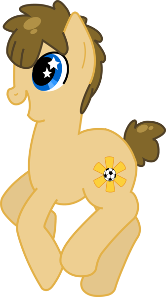 Size: 2766x4938 | Tagged: safe, artist:tokuberry, derpibooru import, ponified, football, inazuma eleven, simple background, solo, starry eyes, tachimukai yuuki, transparent background, wingding eyes