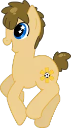 Size: 2766x4938 | Tagged: safe, artist:tokuberry, derpibooru import, ponified, football, inazuma eleven, simple background, solo, starry eyes, tachimukai yuuki, transparent background, wingding eyes