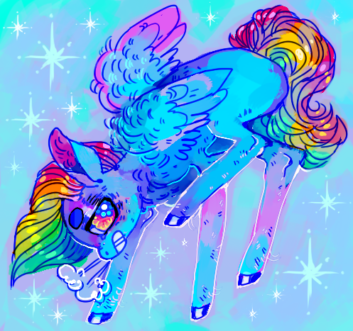 Size: 497x467 | Tagged: safe, artist:njeekyo, derpibooru import, rainbow dash, raised hoof, snorting, solo