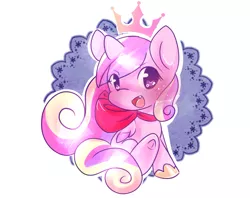Size: 1615x1276 | Tagged: artist:starl, blushing, derpibooru import, filly, filly cadance, heart eyes, princess cadance, safe, solo, wingding eyes