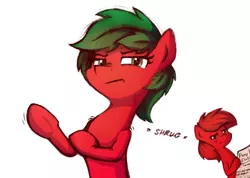 Size: 2357x1680 | Tagged: artist:dsp2003, artist:lalieri, ask, collaboration, derpibooru import, newspaper, oc, oc:apple, oh you, pony town, safe, seriously, shrug, tumblr, unamused, unofficial characters only