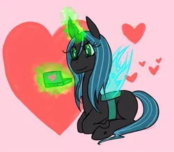 Size: 955x836 | Tagged: artist:ryuredwings, cute, cutealis, derpibooru import, filly, filly queen chrysalis, gaming, queen chrysalis, safe, solo, video game