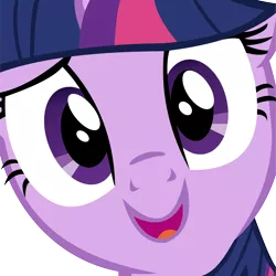 Size: 12530x12529 | Tagged: safe, artist:cyanlightning, derpibooru import, twilight sparkle, pony, the saddle row review, absurd resolution, close-up, cute, female, hi anon, mare, simple background, solo, transparent background, twiabetes, vector