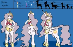 Size: 2500x1600 | Tagged: anthro, anthro centaur, artist:novaspark, centaur, clothes, derpibooru import, muscles, pegataur, ponytaur, princess celestia, princess molestia, reference sheet, safe, solo, taur