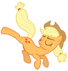 Size: 7000x7300 | Tagged: absurd resolution, applejack, artist:tardifice, buckball season, cowboy hat, derpibooru import, eyes closed, flash puppet, freckles, hat, kick, photoshop, reference, safe, simple background, slow motion, solo, stetson, the six million dollar man, transparent background, vector