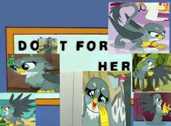 Size: 424x314 | Tagged: safe, derpibooru import, edit, screencap, gabby, gryphon, the fault in our cutie marks, cute, do it for her, meme, minimini, that was fast, waifu