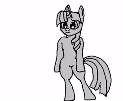 Size: 500x410 | Tagged: safe, artist:mspaintjoe, derpibooru import, twilight sparkle, pony, 1000 hours in ms paint, bipedal, monochrome, ms paint, solo