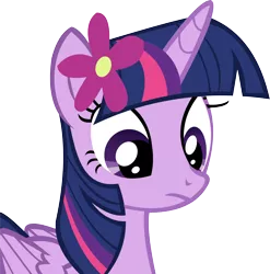 Size: 11124x11247 | Tagged: safe, artist:cyanlightning, derpibooru import, twilight sparkle, twilight sparkle (alicorn), alicorn, pony, twilight time, absurd resolution, cute, female, flower, flower in hair, folded wings, mare, simple background, solo, transparent background, vector