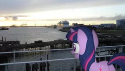 Size: 1920x1080 | Tagged: artist:harpycross, cruise ship, derpibooru import, ferry, irl, photo, ponies in real life, safe, ship, solo, twilight sparkle