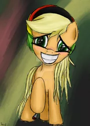 Size: 800x1120 | Tagged: applejack, artist:kettufox, derpibooru import, dreadlocks, hat, rasta, safe, solo, watermark