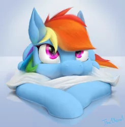 Size: 1280x1303 | Tagged: artist:the1xeno1, cute, derpibooru import, pillow, rainbow dash, safe, solo