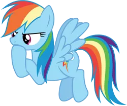 Size: 7000x5861 | Tagged: safe, artist:lahirien, derpibooru import, rainbow dash, pegasus, pony, buckball season, absurd resolution, cute, female, mare, nose wrinkle, raised hoof, scrunchy face, simple background, solo, spread wings, transparent background, vector, wings