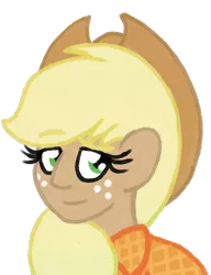 Size: 1150x1500 | Tagged: applejack, artist:thecrystalring, clothes, derpibooru import, human, human coloration, humanized, plaid shirt, safe, simple background, solo, transparent background