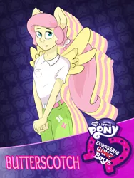 Size: 3000x4000 | Tagged: safe, artist:bowlingfailure14, derpibooru import, fluttershy, equestria girls, butterscotch, equestria guys, male, ponied up, rule 63, solo