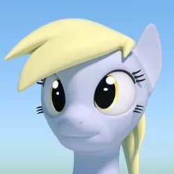 Size: 1050x1050 | Tagged: safe, artist:arctic-pony, derpibooru import, derpy hooves, pegasus, pony, 3d, blender, cgi, cycles, female, mare, solo, underp