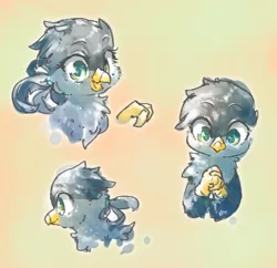 Size: 1280x1241 | Tagged: safe, artist:toki, derpibooru import, gabby, gryphon, the fault in our cutie marks, colored pupils, cute, female, gabbybetes, solo