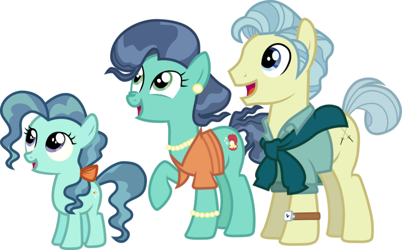 Size: 4818x3000 | Tagged: safe, artist:uponia, derpibooru import, mr. paleo, mrs. paleo, petunia paleo, earth pony, pony, the fault in our cutie marks, .svg available, absurd resolution, clothes, family, female, filly, happy, inkscape, male, mare, open mouth, pearl necklace, raised hoof, simple background, stallion, transparent background, vector
