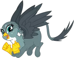 Size: 3800x3000 | Tagged: safe, artist:cheezedoodle96, derpibooru import, gabby, gryphon, the fault in our cutie marks, cute, flying, gabbybetes, happy, looking at you, missing accessory, simple background, smiling, solo, svg, .svg available, transparent background, vector