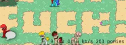 Size: 479x171 | Tagged: bad quality, derpibooru import, fuck, griefing, oc, oc:bella, oc:karma action, oc:tardy skip, pony town, safe, trolling, unofficial characters only, vulgar