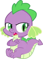 Size: 4122x5580 | Tagged: absurd resolution, angry, annoyed, artist:chiptunebrony, barb, barb is not amused, crossed arms, derpibooru import, dragon, rule 63, safe, simple background, sitting, spike, transparent background, unhappy, upset, vector, vector edit